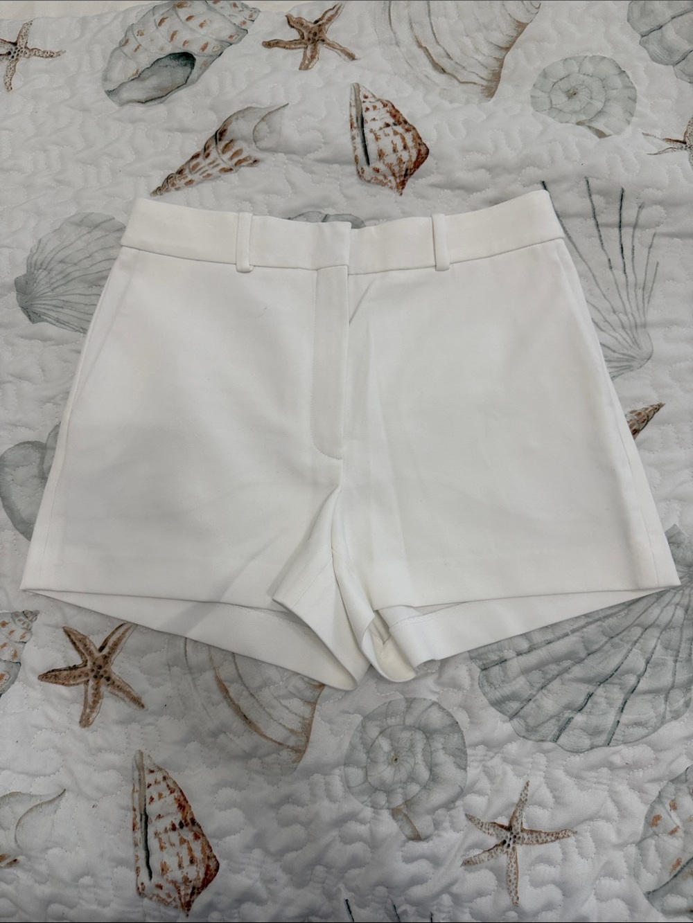 Babaton White Tailored High-Rise Shorts